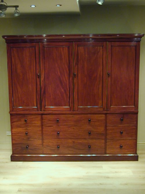 finest quality 4door wardrobe - CATEGORY: ANTIQUE WARDROBES - DATED 1860
