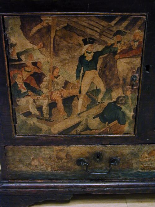 AN EXCEPTIONAL 19TH CENTURY PAINTED TRUNK - ADDITIONAL PHOTO 3