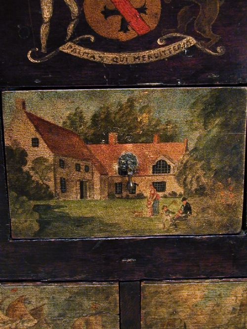 AN EXCEPTIONAL 19TH CENTURY PAINTED TRUNK - ADDITIONAL PHOTO 5