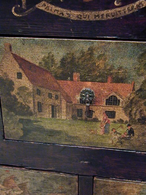 AN EXCEPTIONAL 19TH CENTURY PAINTED TRUNK - ADDITIONAL PHOTO 11
