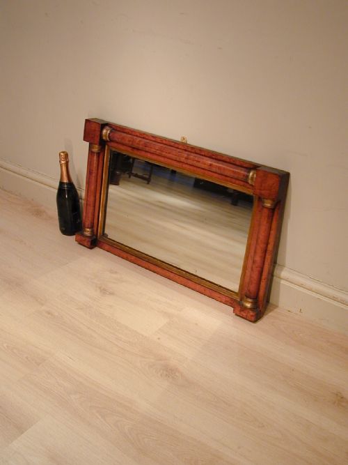 a small early victorian overmantel mirror - CATEGORY: ANTIQUE MIRRORS - DATED 1850