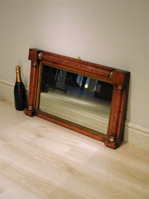 A SMALL EARLY VICTORIAN OVERMANTEL MIRROR - ADDITIONAL PHOTO 1
