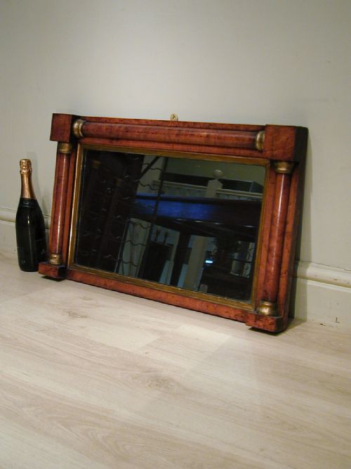 A SMALL EARLY VICTORIAN OVERMANTEL MIRROR - ADDITIONAL PHOTO 2