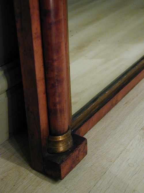 A SMALL EARLY VICTORIAN OVERMANTEL MIRROR - ADDITIONAL PHOTO 4