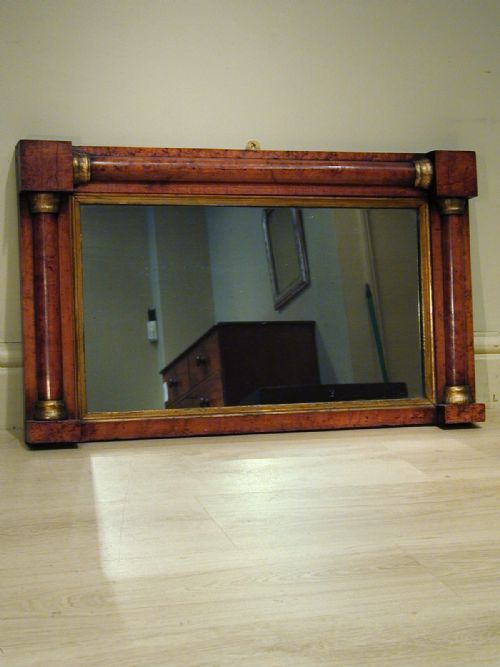 A SMALL EARLY VICTORIAN OVERMANTEL MIRROR - ADDITIONAL PHOTO 6