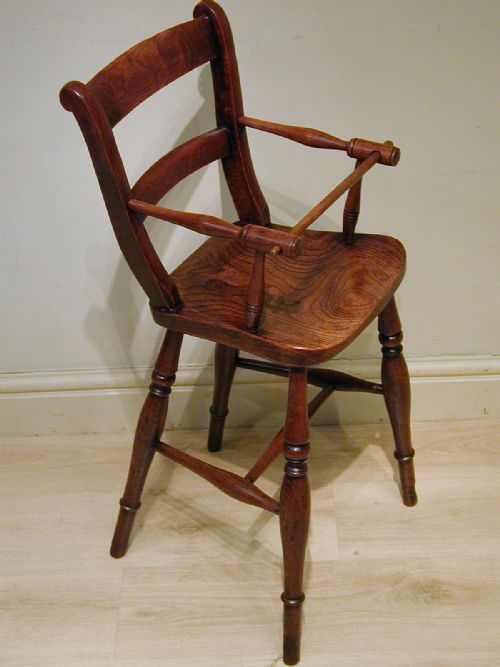A BEAUTIFUL VICTORIAN CHILD'S HIGH CHAIR - ADDITIONAL PHOTO 4