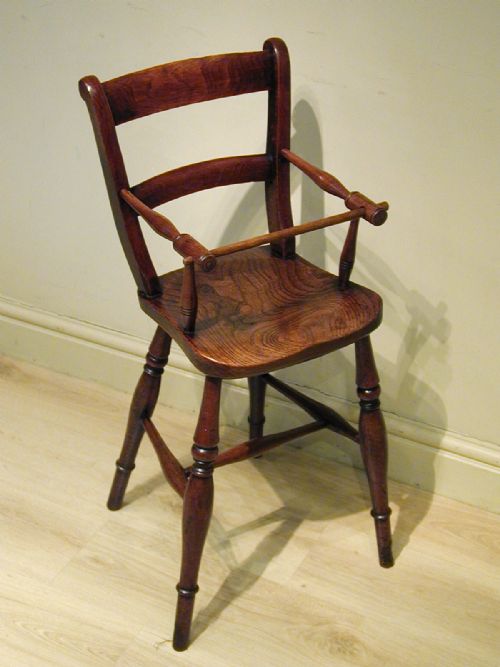 A BEAUTIFUL VICTORIAN CHILD'S HIGH CHAIR - ADDITIONAL PHOTO 7