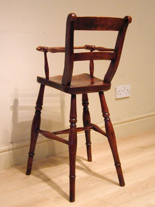 A BEAUTIFUL VICTORIAN CHILD'S HIGH CHAIR - ADDITIONAL PHOTO 12