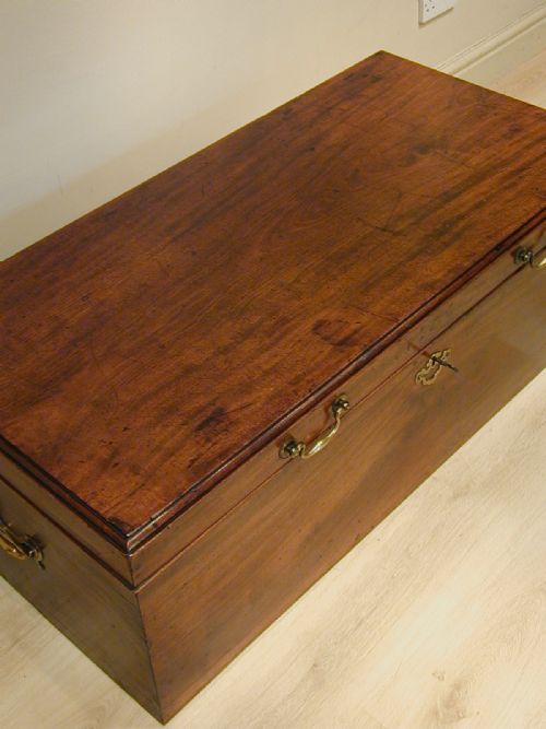 A FINE GEORGIAN STORAGE TRUNK - ADDITIONAL PHOTO 8