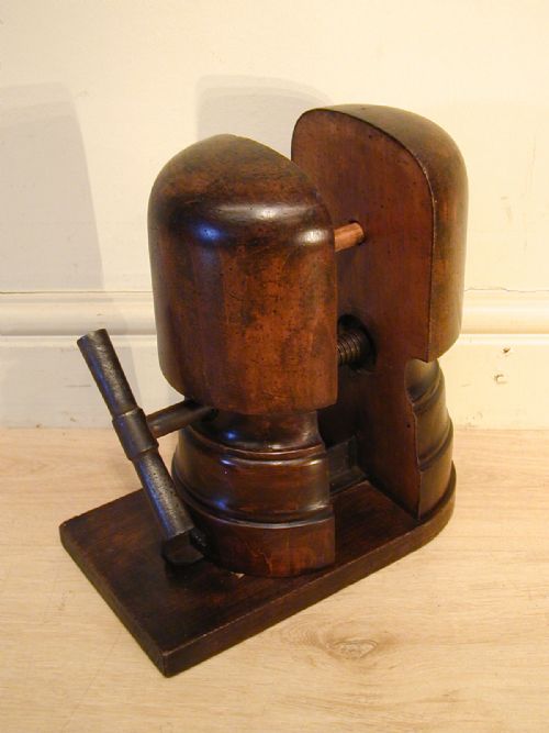 fig 1. A stunning milliner's adjustable hat block