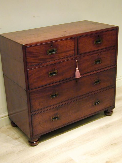 A WONDERFUL MILITARY CAMPAIGN CHEST OF DRAWERS - ADDITIONAL PHOTO 11