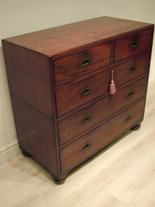 A WONDERFUL MILITARY CAMPAIGN CHEST OF DRAWERS - ADDITIONAL PHOTO 13