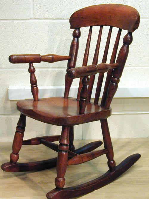 BEAUTIFUL VICTORIAN CHILD'S ROCKING CHAIR - ADDITIONAL PHOTO 1