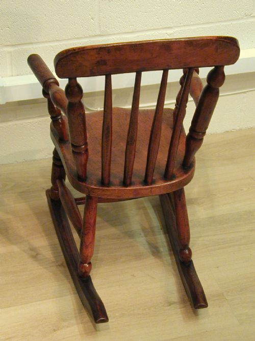 BEAUTIFUL VICTORIAN CHILD'S ROCKING CHAIR - ADDITIONAL PHOTO 6