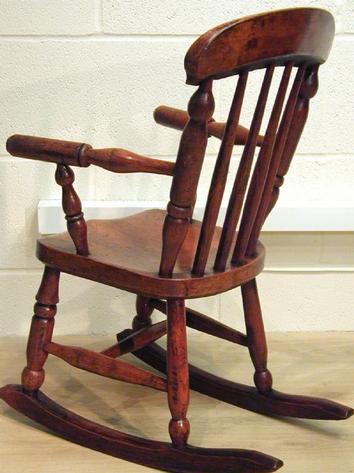 BEAUTIFUL VICTORIAN CHILD'S ROCKING CHAIR - ADDITIONAL PHOTO 7