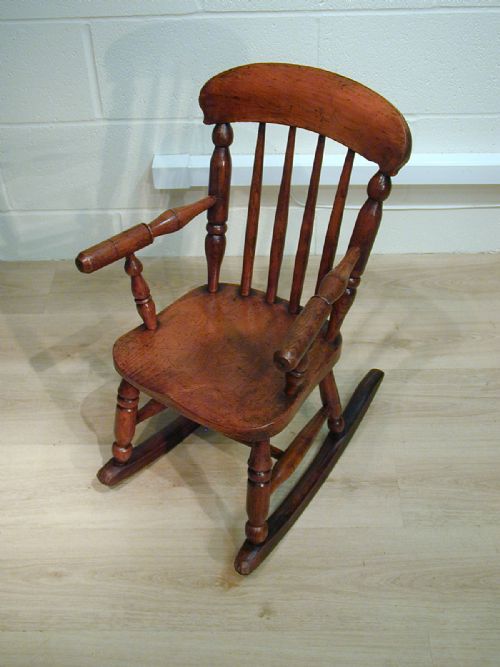 BEAUTIFUL VICTORIAN CHILD'S ROCKING CHAIR - ADDITIONAL PHOTO 10