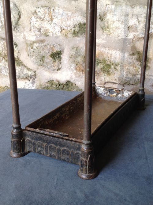 LATE VICTORIAN BRASS IRON STICKUMBRELLA STAND - ADDITIONAL PHOTO 9