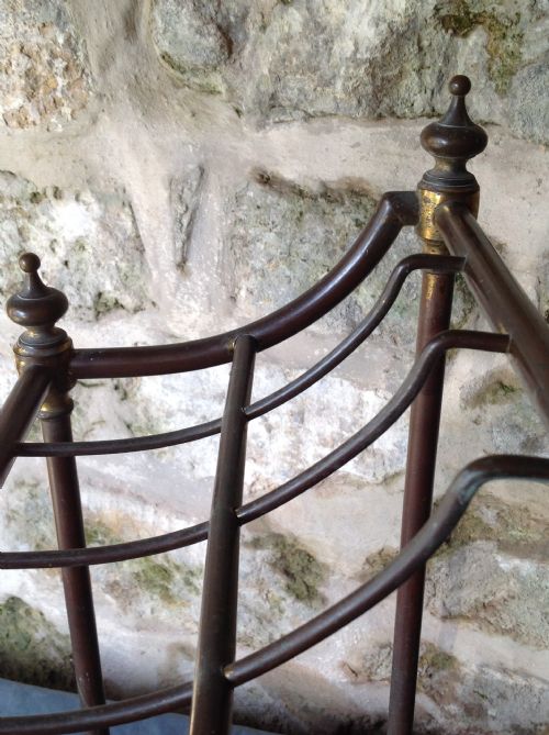 LATE VICTORIAN BRASS IRON STICKUMBRELLA STAND - ADDITIONAL PHOTO 12