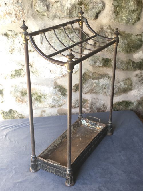 LATE VICTORIAN BRASS IRON STICKUMBRELLA STAND - ADDITIONAL PHOTO 13