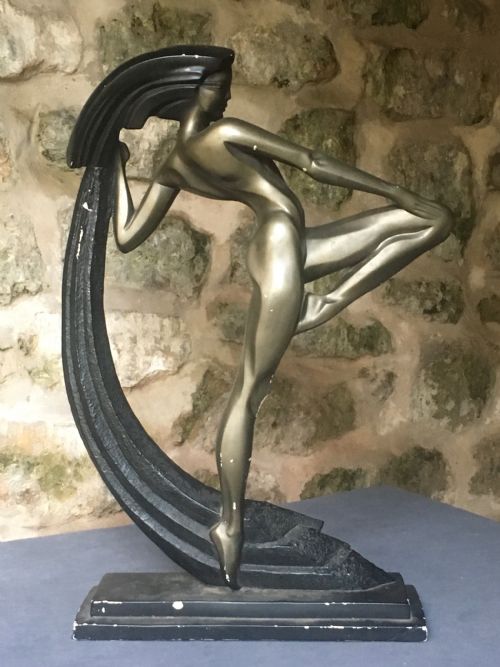 LARGE ART DECO FIGURE - ADDITIONAL PHOTO 1