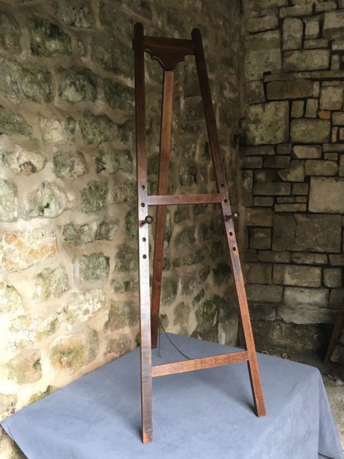 early c20th oak easel - CATEGORY: ANTIQUE MISCELLANEOUS - DATED 1910