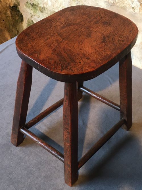 countrymade fruitwood stool - CATEGORY: ANTIQUE STOOLS - DATED VICTORIAN