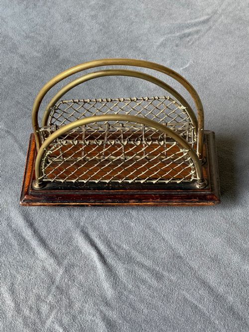 DESKTOP ACCESSORY AN EDWARDIAN LETTER RACK - ADDITIONAL PHOTO 5