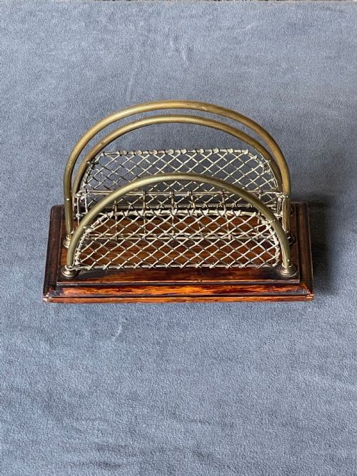 DESKTOP ACCESSORY AN EDWARDIAN LETTER RACK - ADDITIONAL PHOTO 10