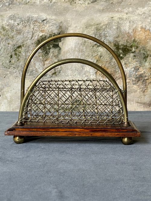 DESKTOP ACCESSORY AN EDWARDIAN LETTER RACK - ADDITIONAL PHOTO 12