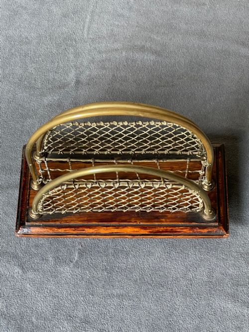 DESKTOP ACCESSORY AN EDWARDIAN LETTER RACK - ADDITIONAL PHOTO 14
