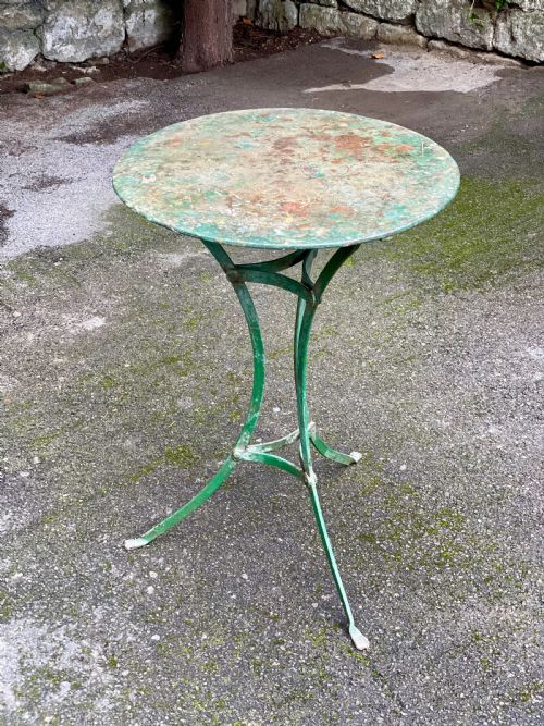 PAINTED METAL BISTRO TRIPOD TABLE - ADDITIONAL PHOTO 2