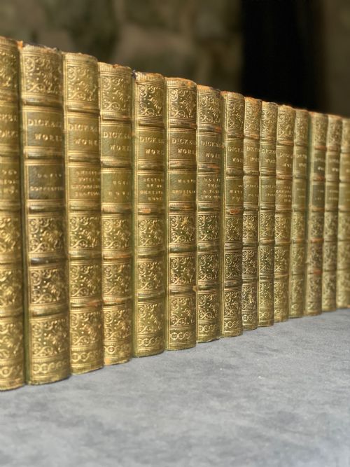 sixteen leather bound books - CATEGORY: ANTIQUE MISCELLANEOUS - DATED 1860