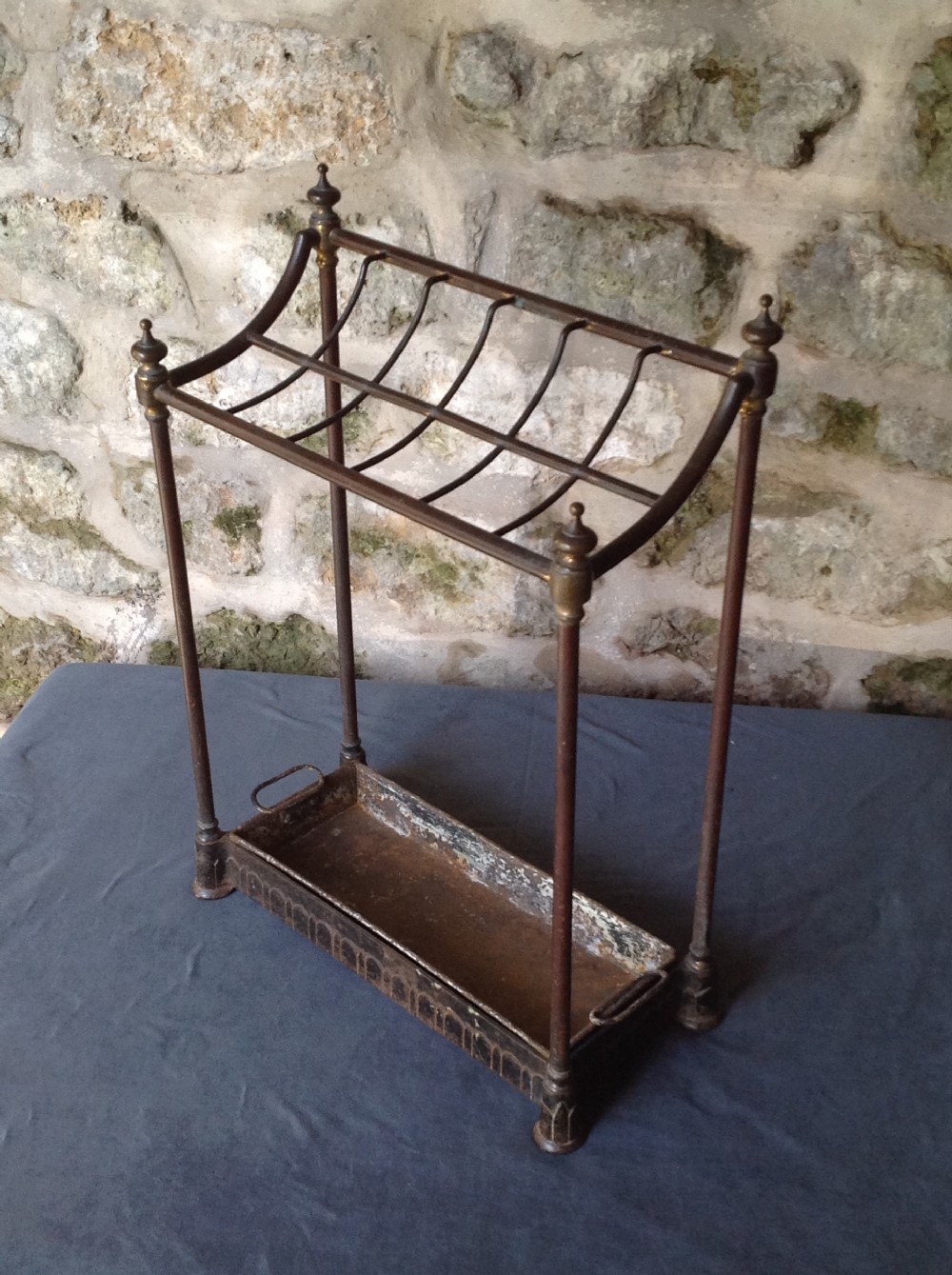 Late Victorian brass & iron stick/umbrella stand View III
