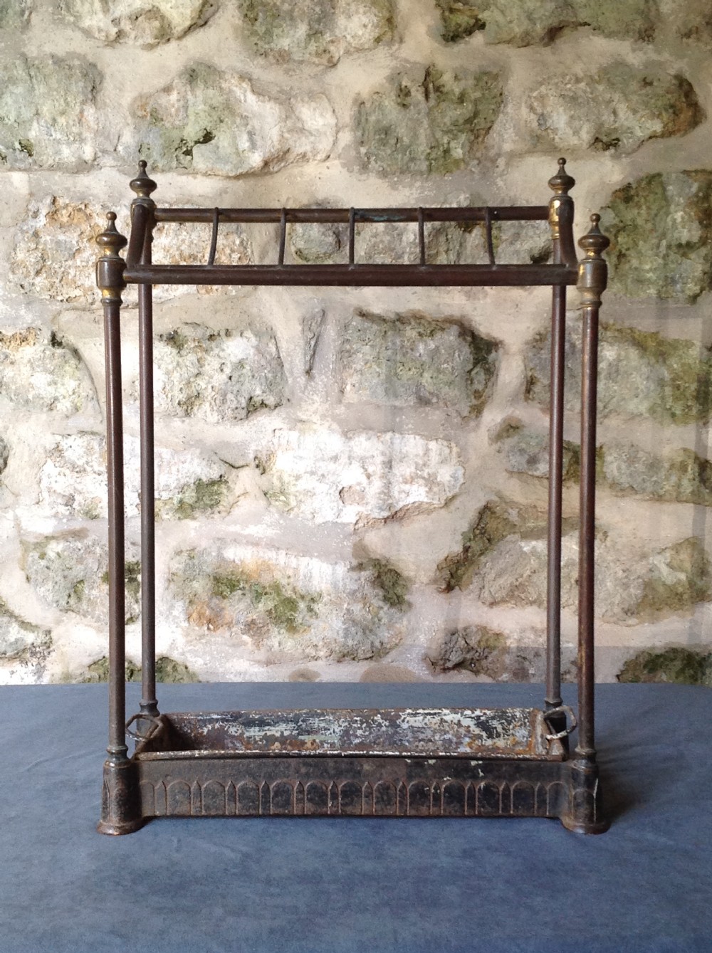 Late Victorian brass & iron stick/umbrella stand View IV