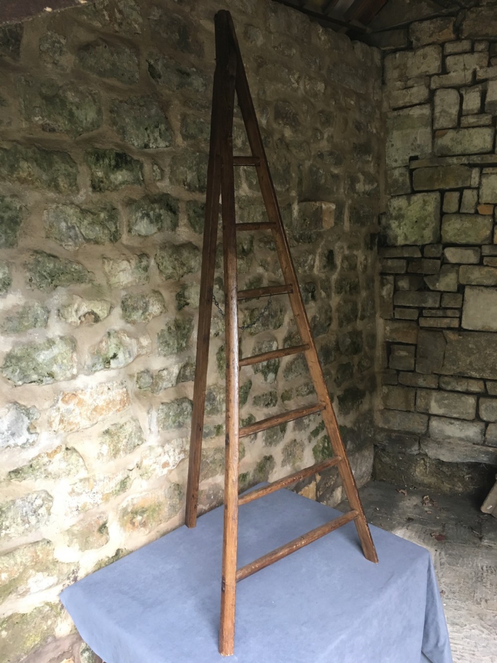 Fruit picker's ladder — towel rail