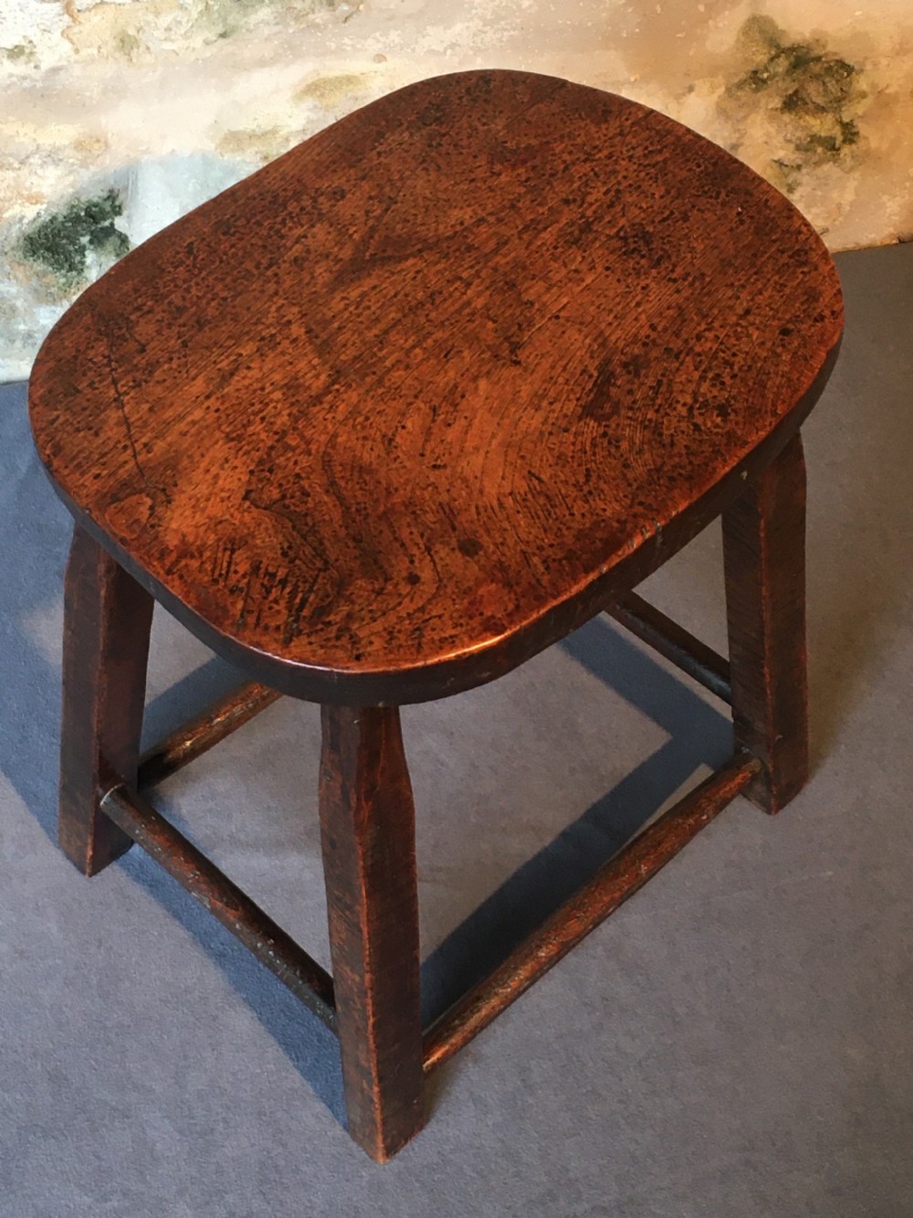 Country-made fruitwood stool View VI