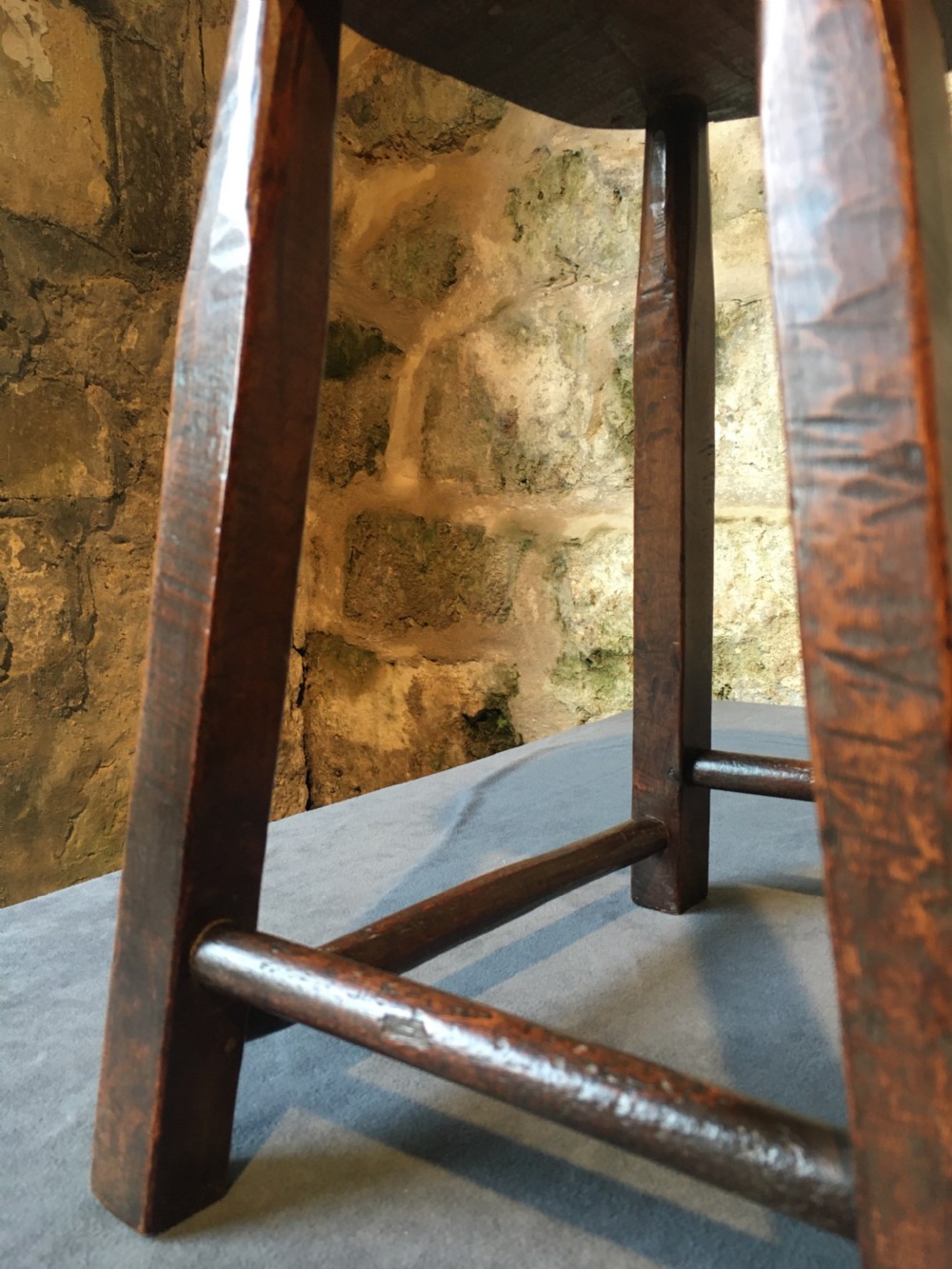 Country-made fruitwood stool View XIV