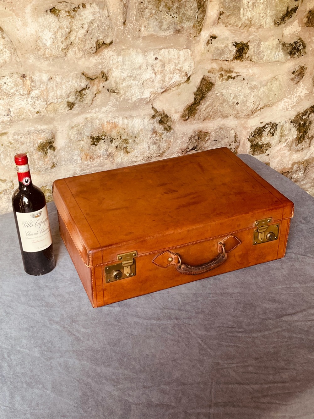 Luggage: a top quality leather suitcase View II