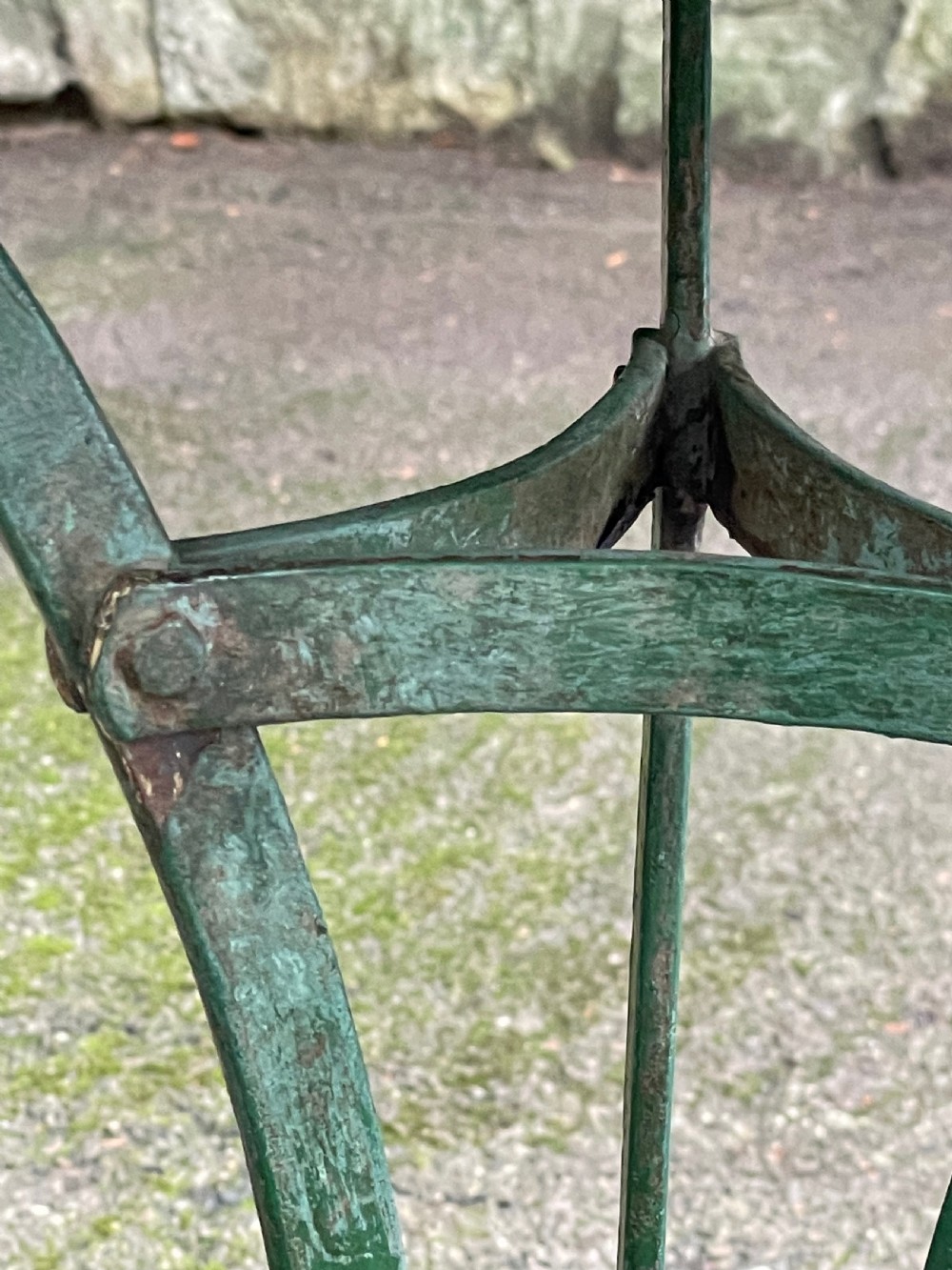 Painted metal bistro tripod table View XXI