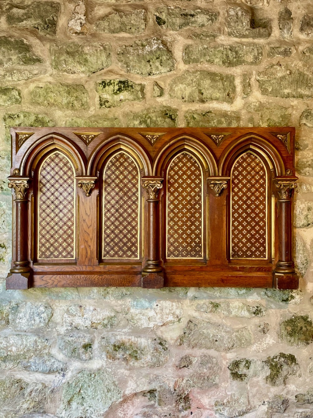 Exquisite Gothic Panel in carved oak