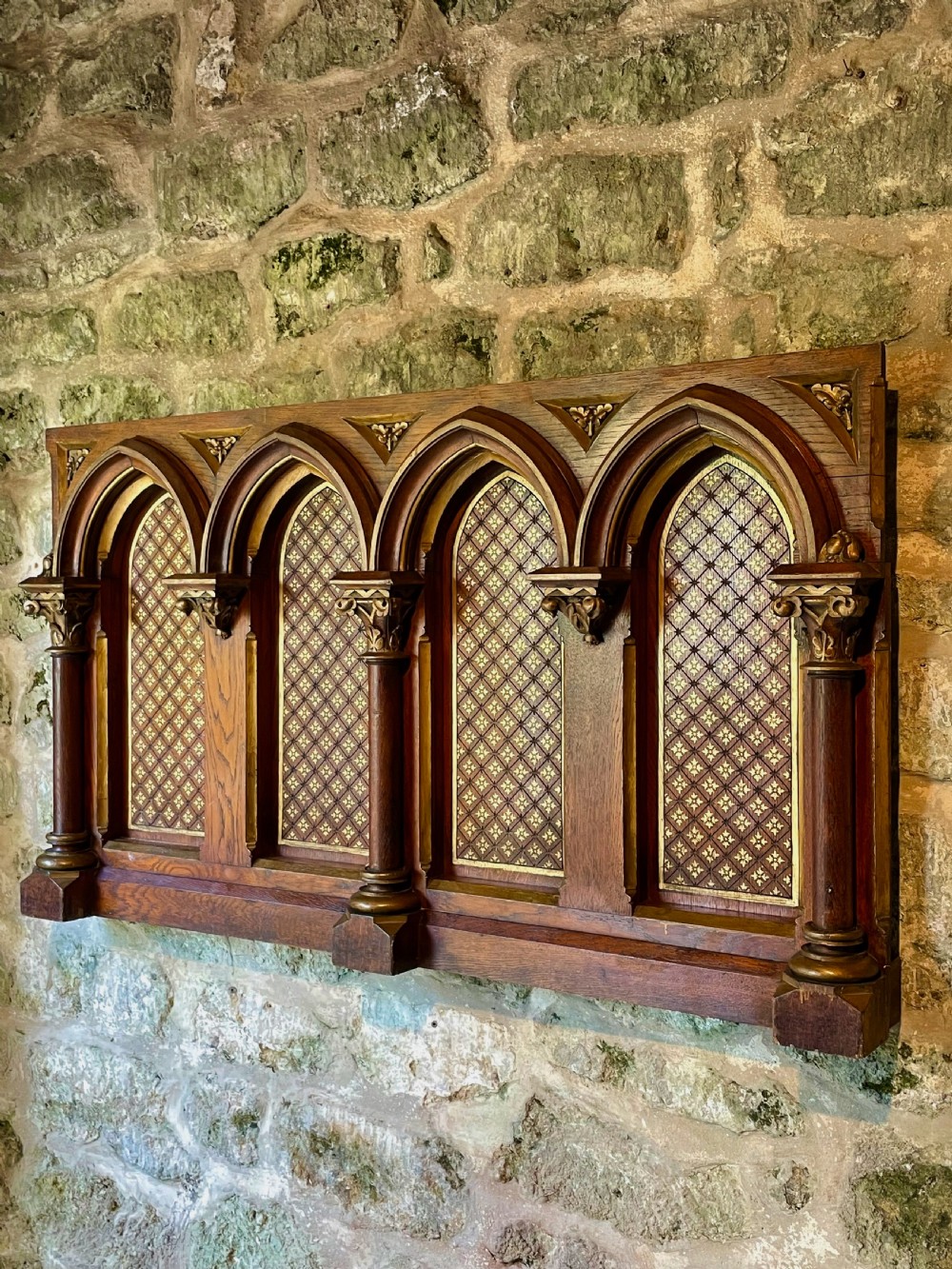 Exquisite Gothic Panel in carved oak View V