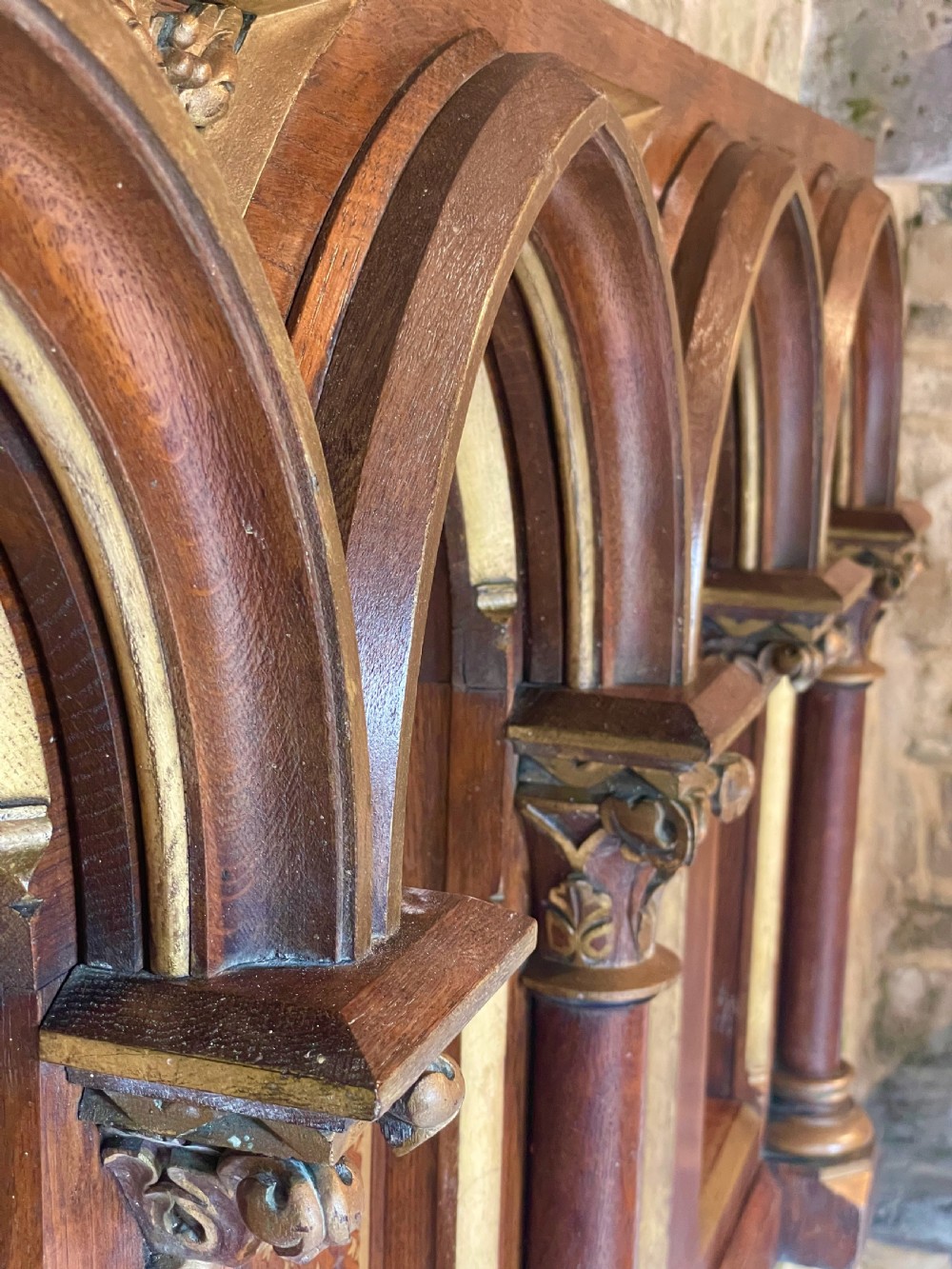 Exquisite Gothic Panel in carved oak View XV