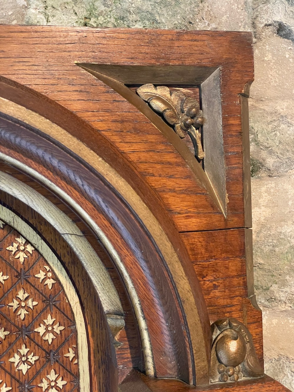 Exquisite Gothic Panel in carved oak View XVIII