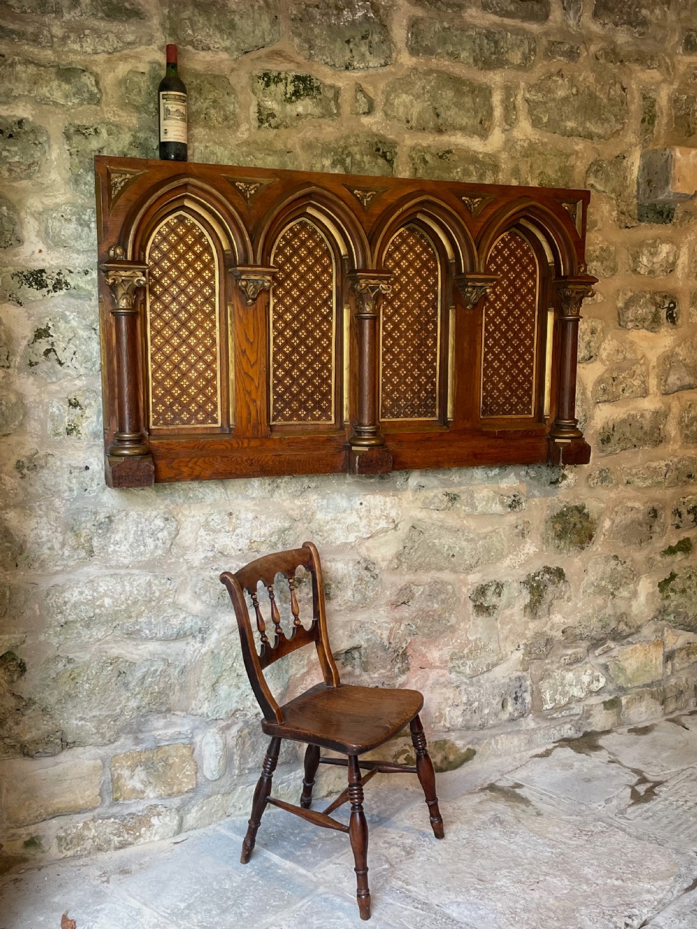 Exquisite Gothic Panel in carved oak View XXII