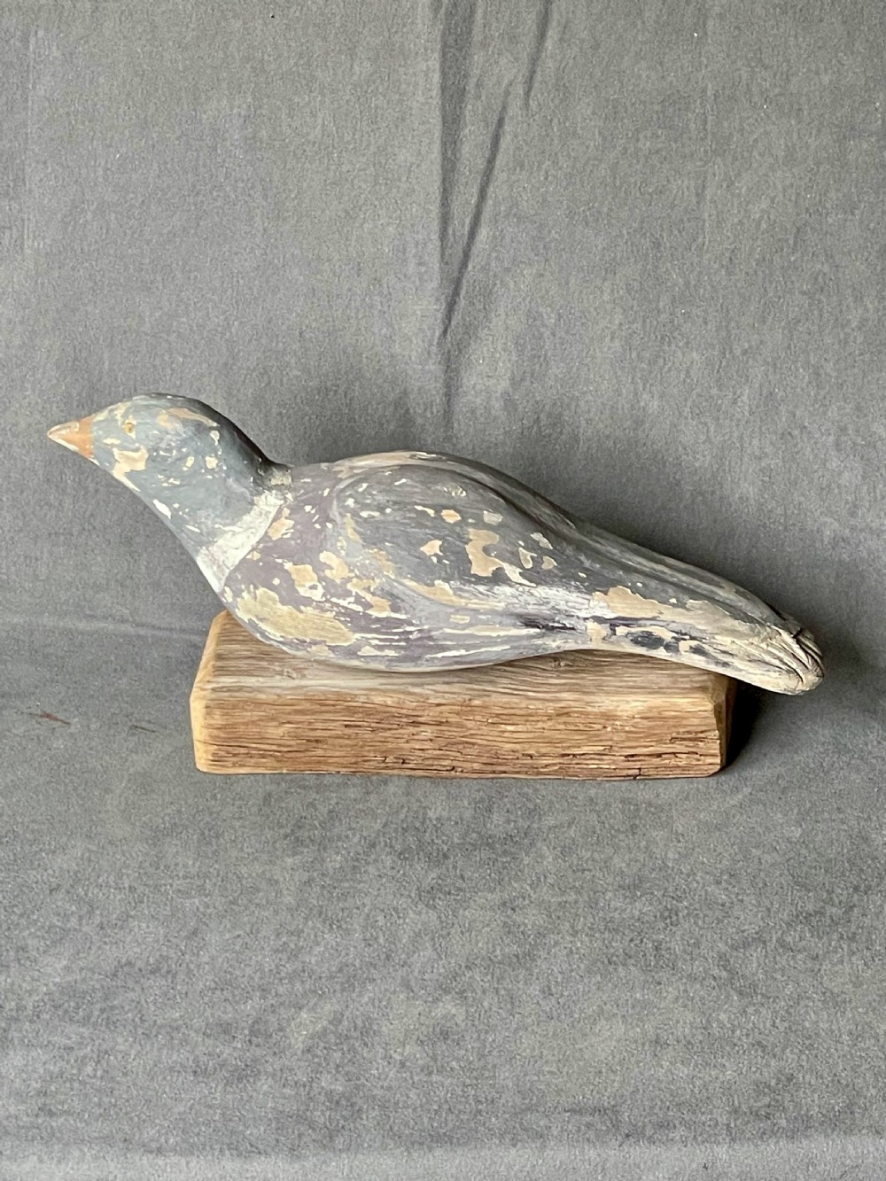 Three decoy pigeon figures View V