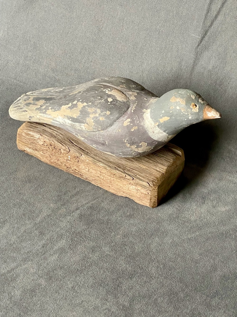 Three decoy pigeon figures View IX