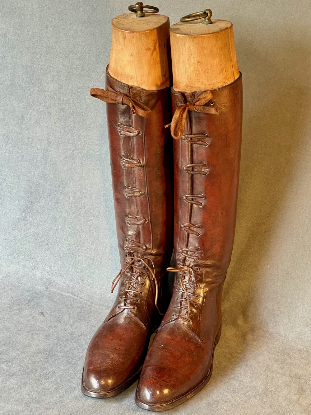 Magnificent pair of leather riding boots