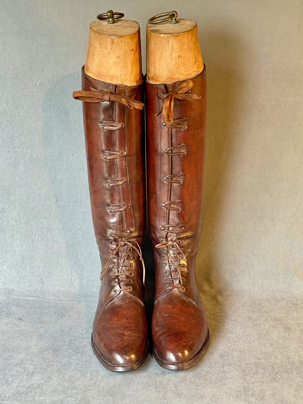 Magnificent pair of leather riding boots View II