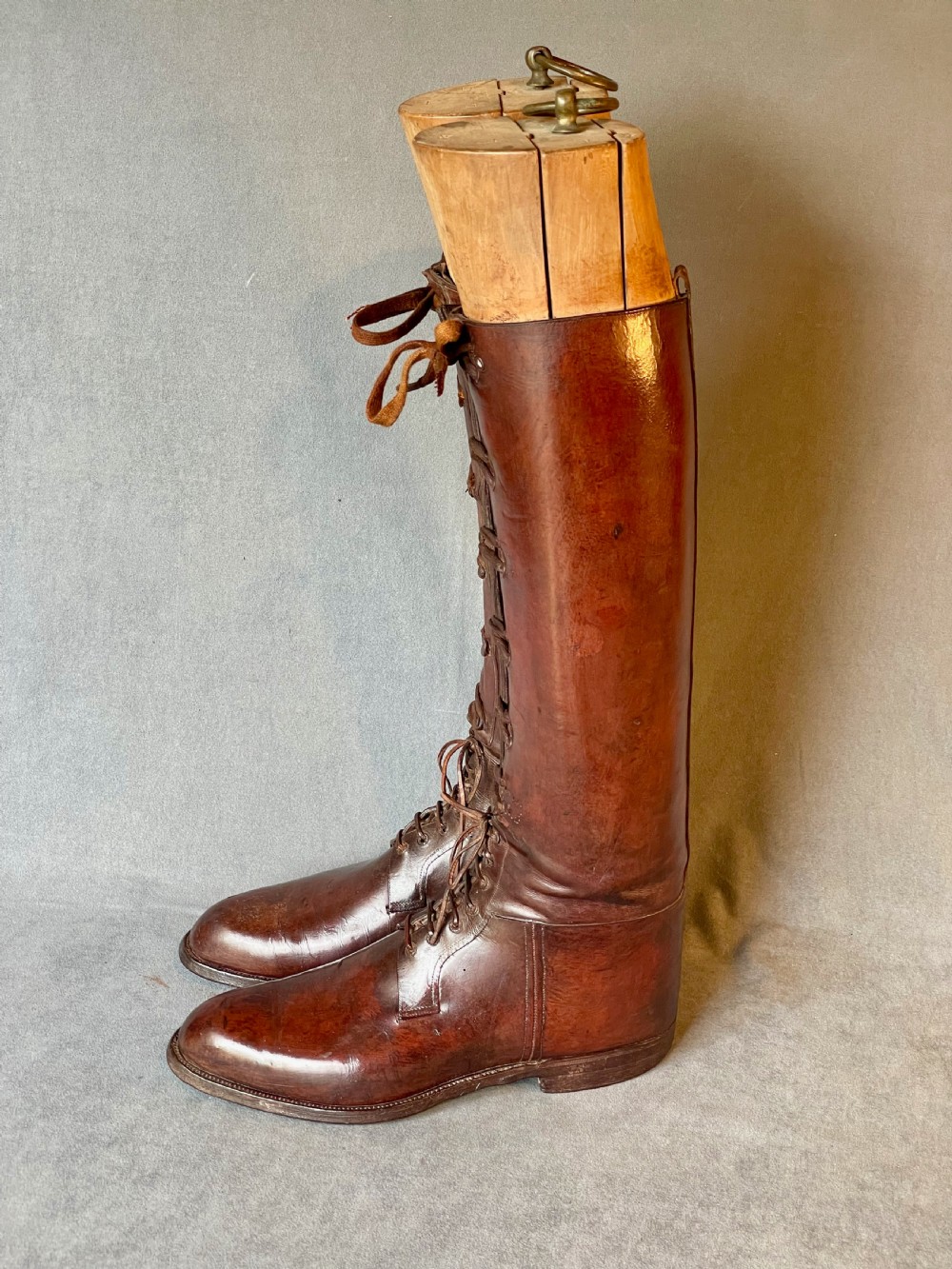 Magnificent pair of leather riding boots View XI