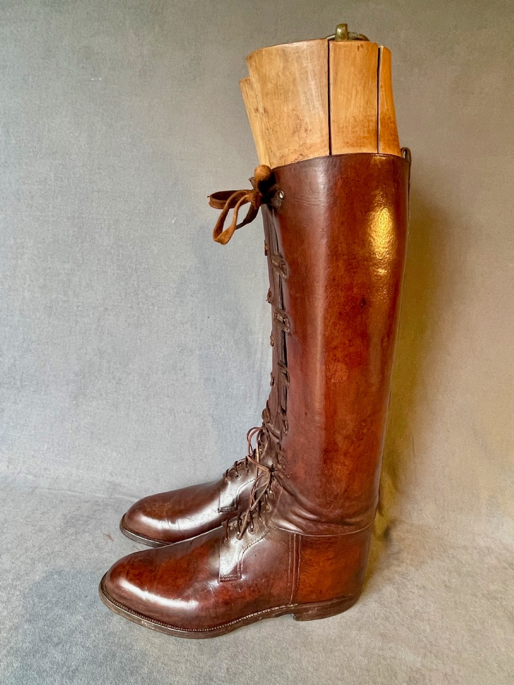 Magnificent pair of leather riding boots View XII